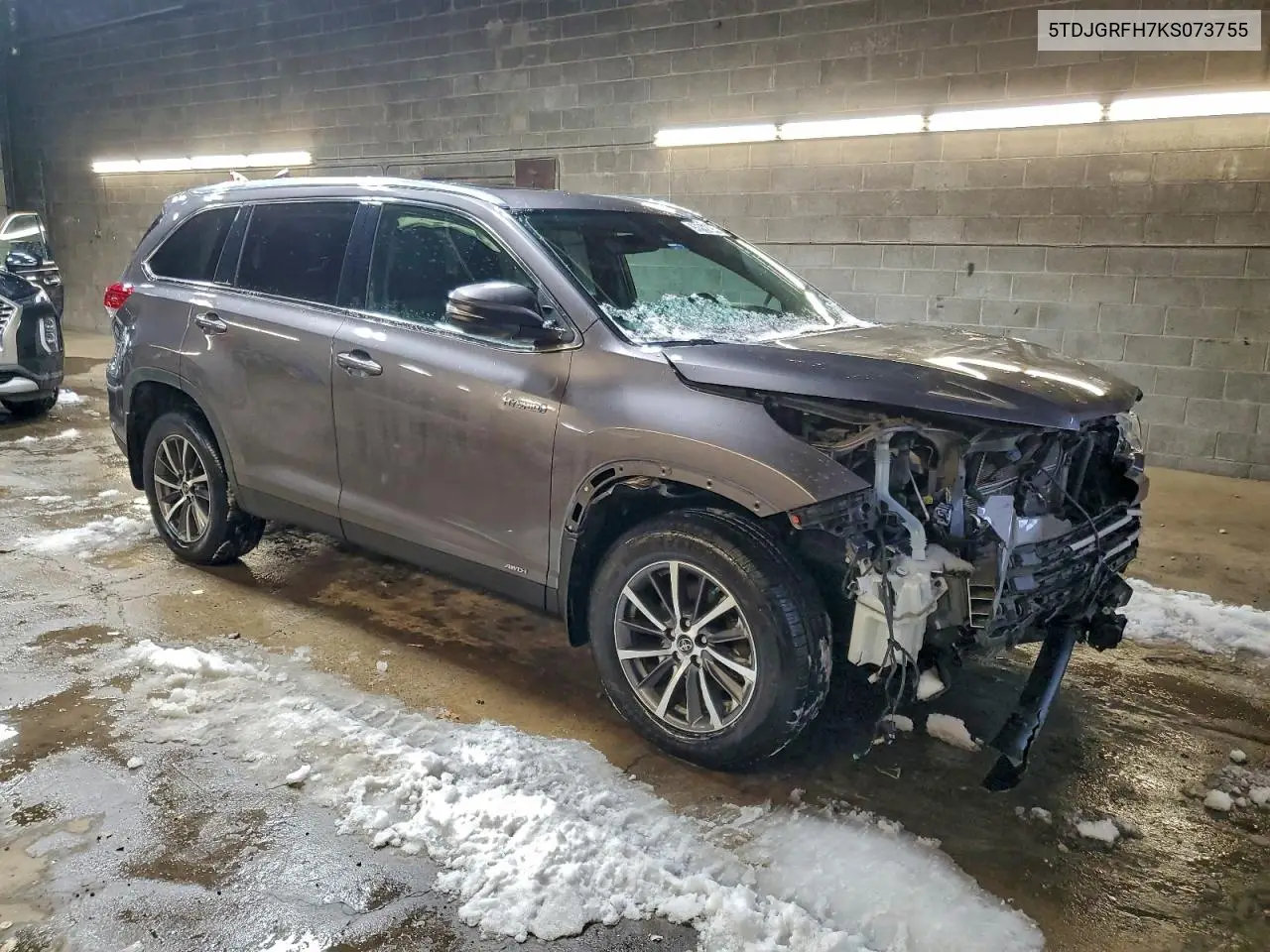5TDJGRFH7KS073755 2019 Toyota Highlander Hybrid