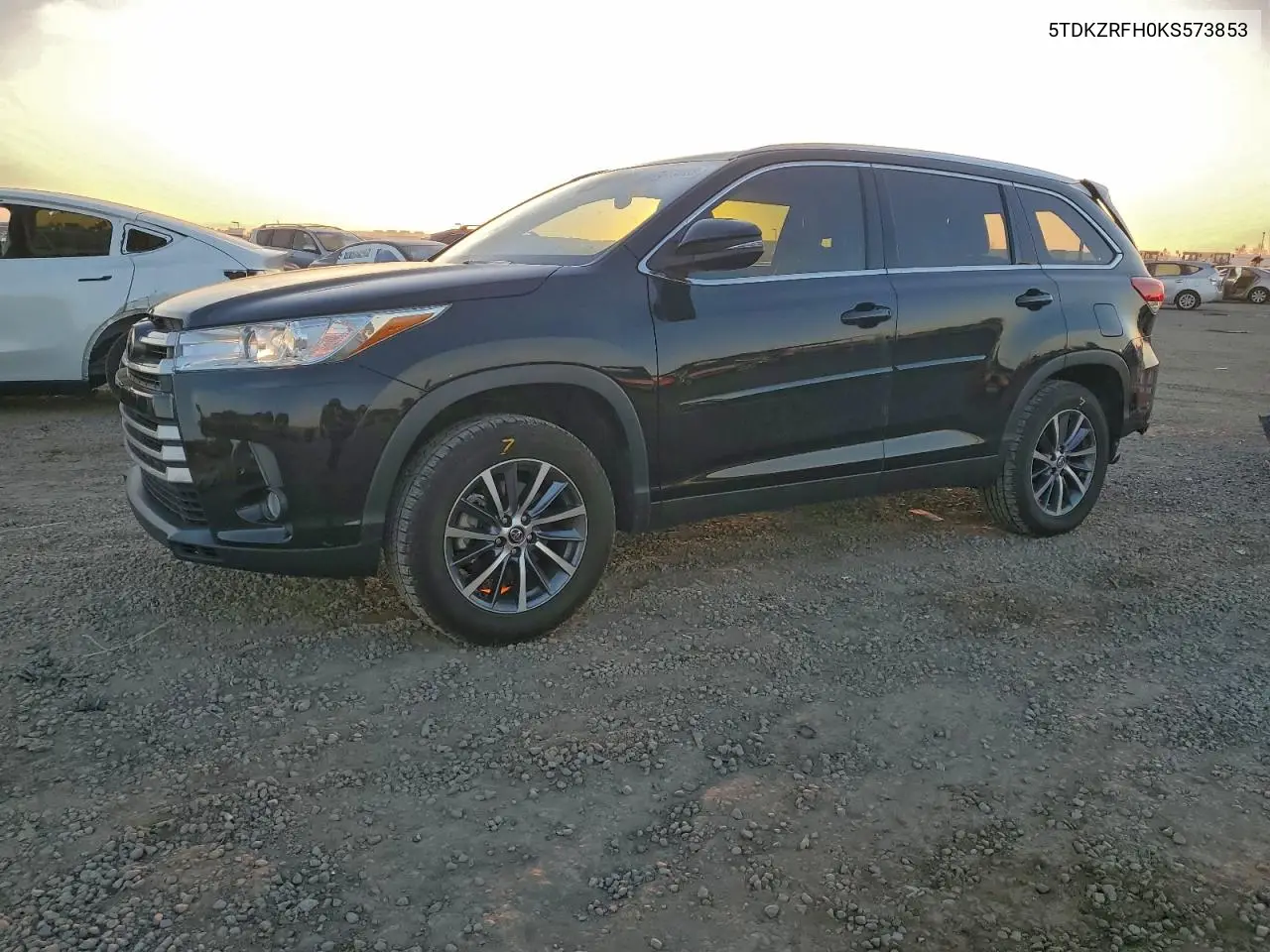 5TDKZRFH0KS573853 2019 Toyota Highlander Se