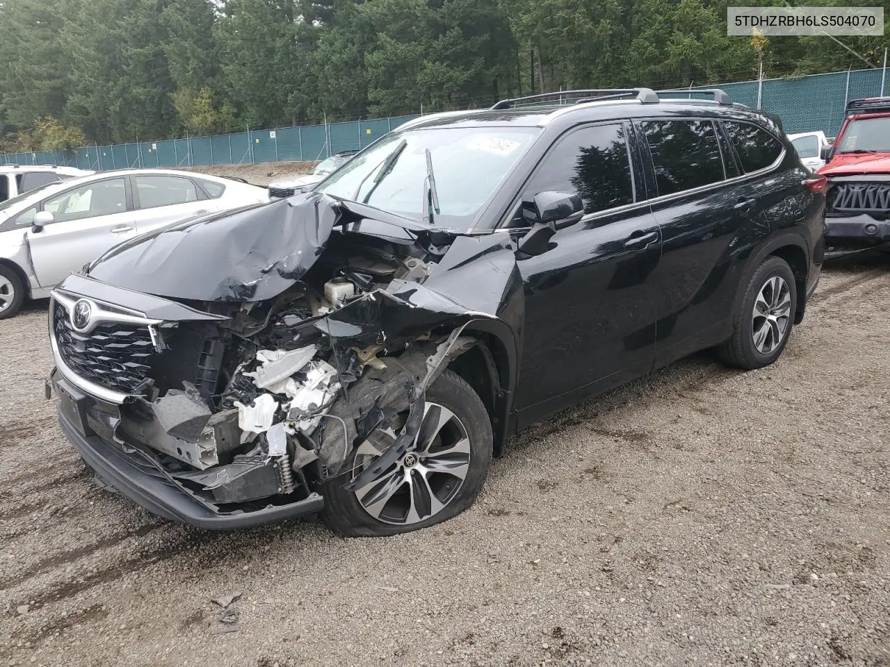 5TDHZRBH6LS504070 2020 Toyota Highlander Xle