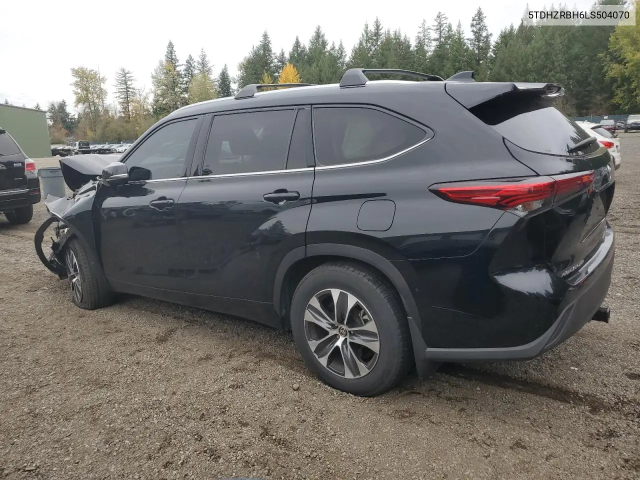 5TDHZRBH6LS504070 2020 Toyota Highlander Xle