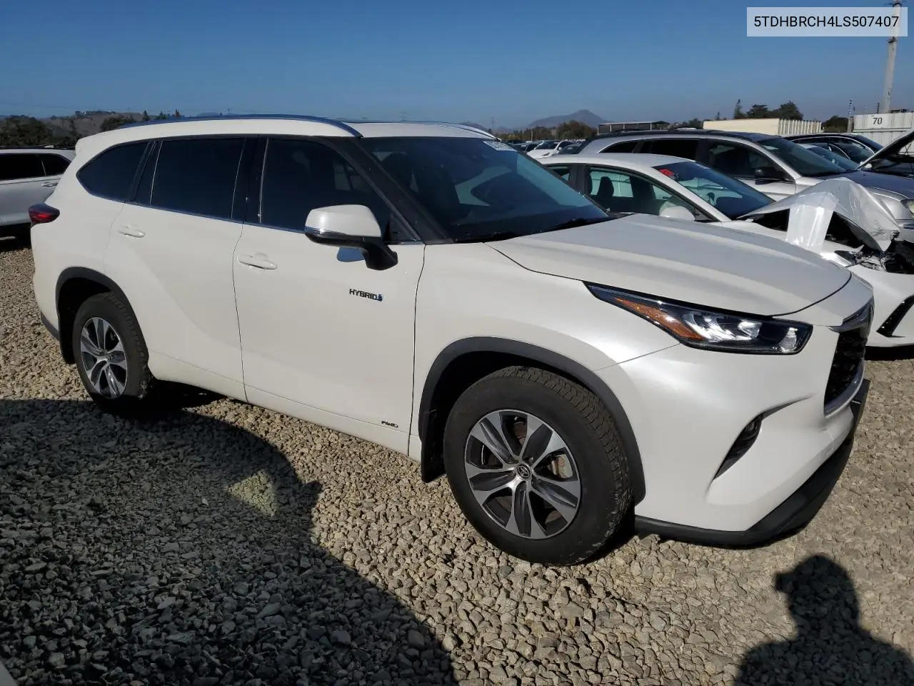 5TDHBRCH4LS507407 2020 Toyota Highlander Hybrid Xle