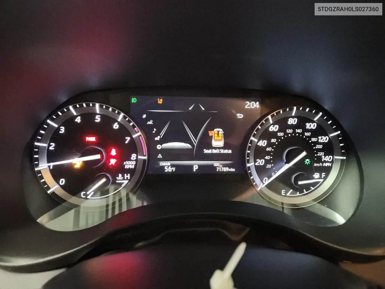 5TDGZRAH0LS027360 2020 Toyota Highlander Xle