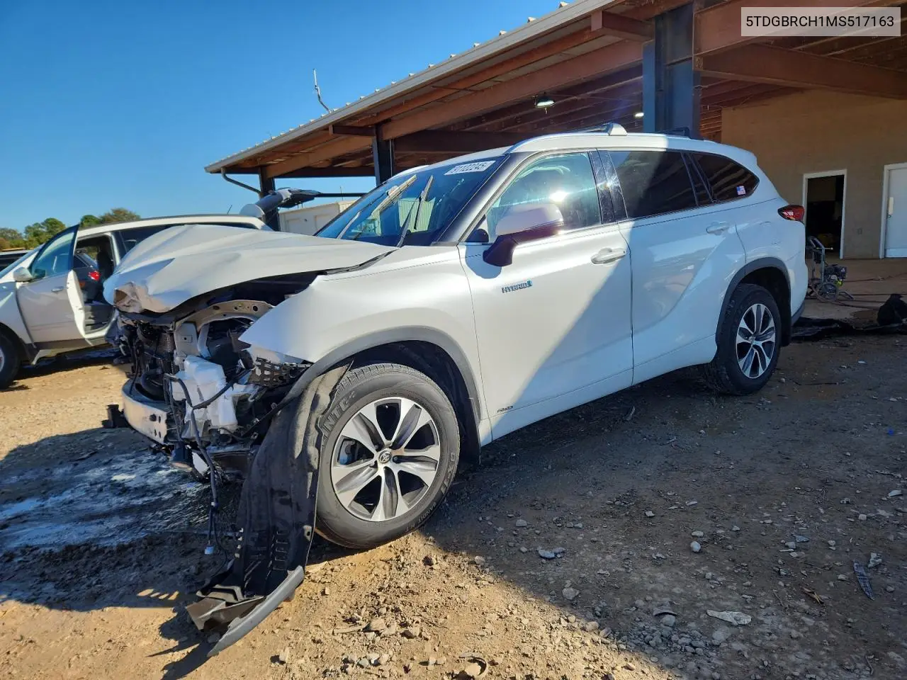 5TDGBRCH1MS517163 2021 Toyota Highlander Hybrid Xle