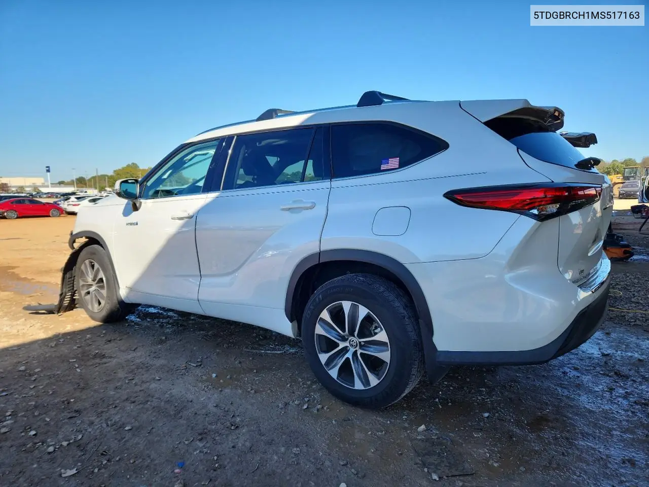 5TDGBRCH1MS517163 2021 Toyota Highlander Hybrid Xle
