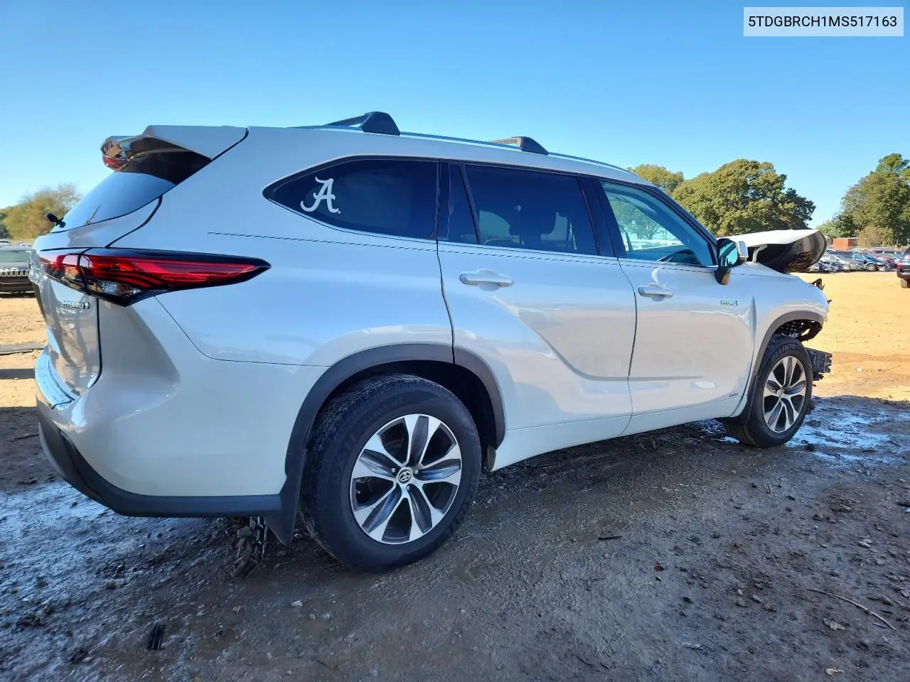5TDGBRCH1MS517163 2021 Toyota Highlander Hybrid Xle
