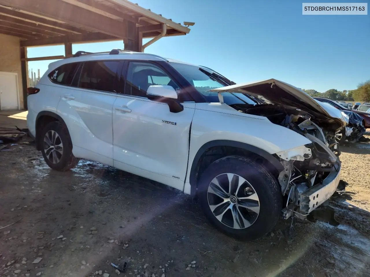 5TDGBRCH1MS517163 2021 Toyota Highlander Hybrid Xle