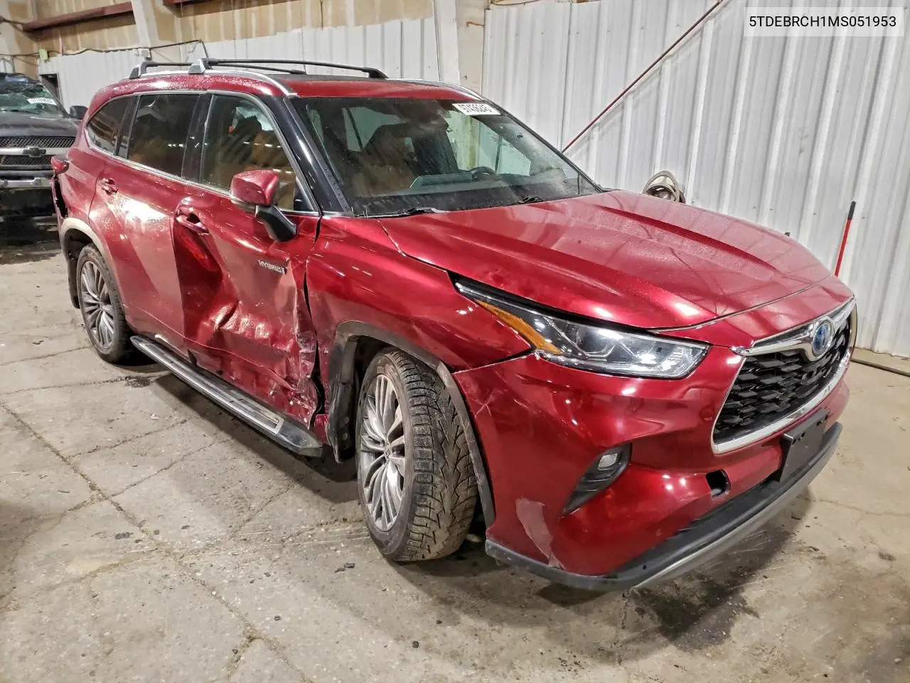 5TDEBRCH1MS051953 2021 Toyota Highlander Hybrid Platinum