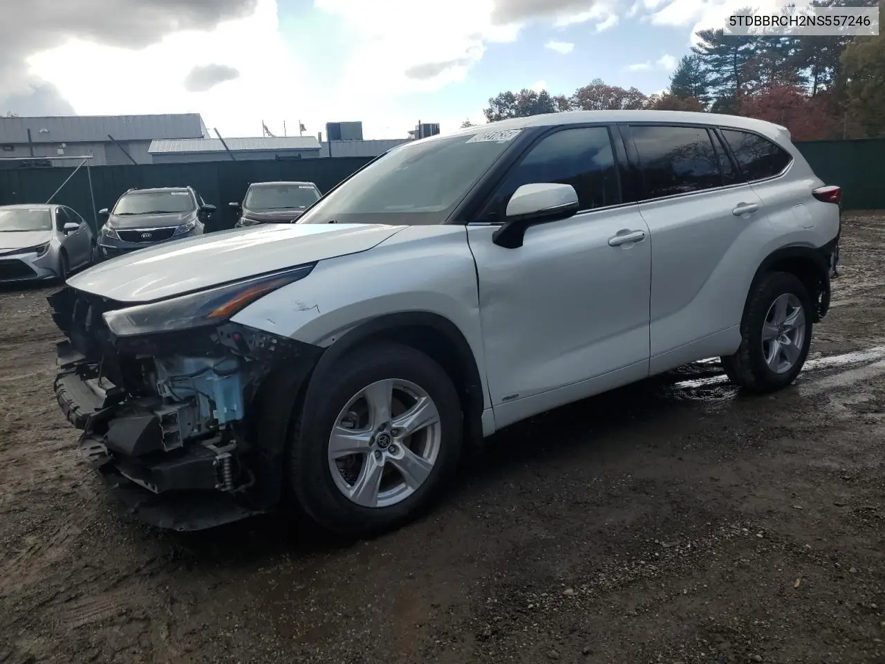 5TDBBRCH2NS557246 2022 Toyota Highlander Hybrid Le