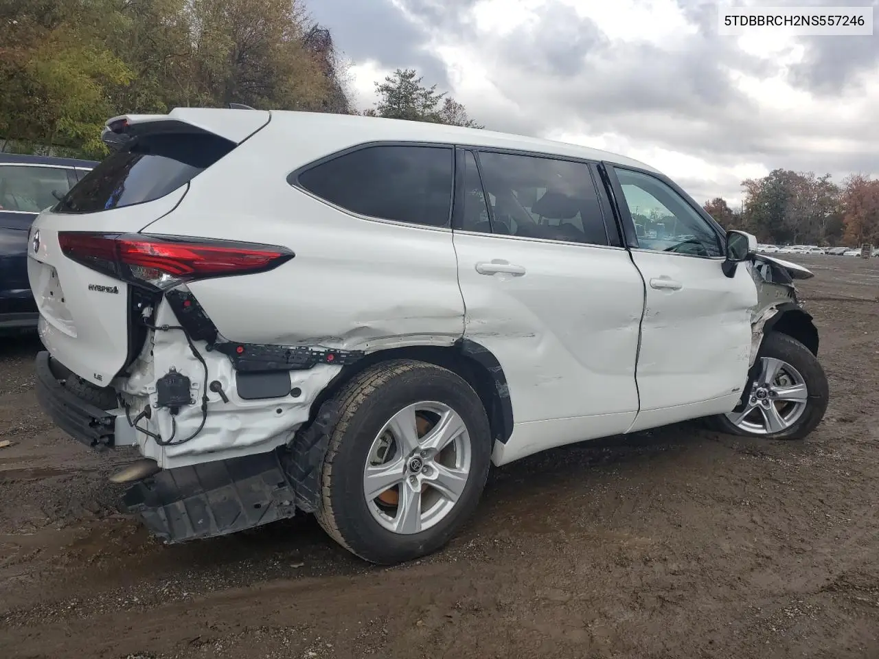 5TDBBRCH2NS557246 2022 Toyota Highlander Hybrid Le