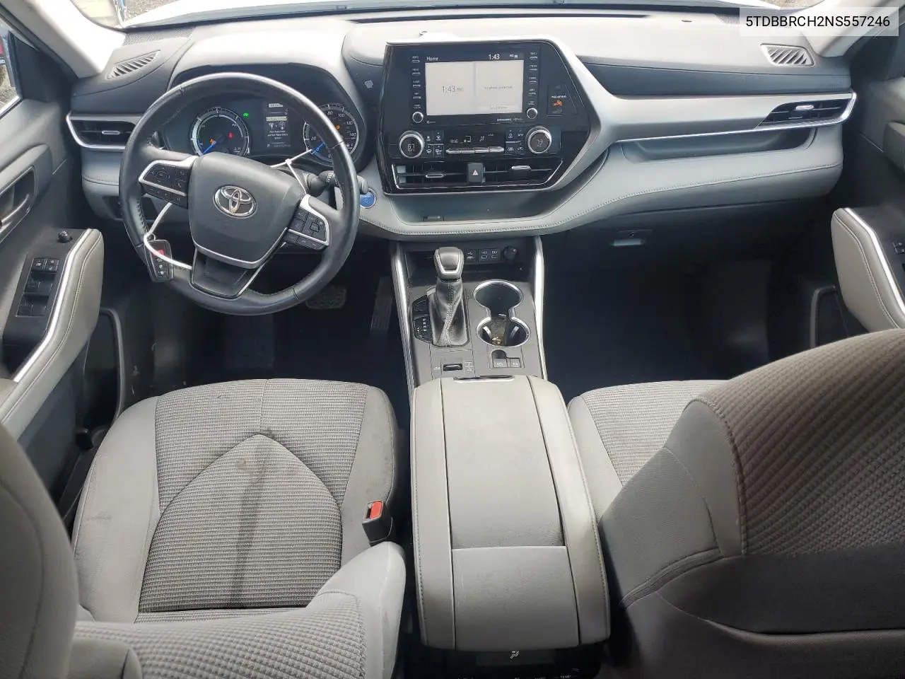 5TDBBRCH2NS557246 2022 Toyota Highlander Hybrid Le