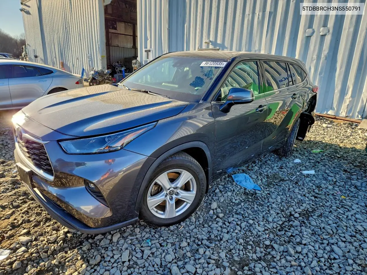 5TDBBRCH3NS550791 2022 Toyota Highlander Hybrid Le