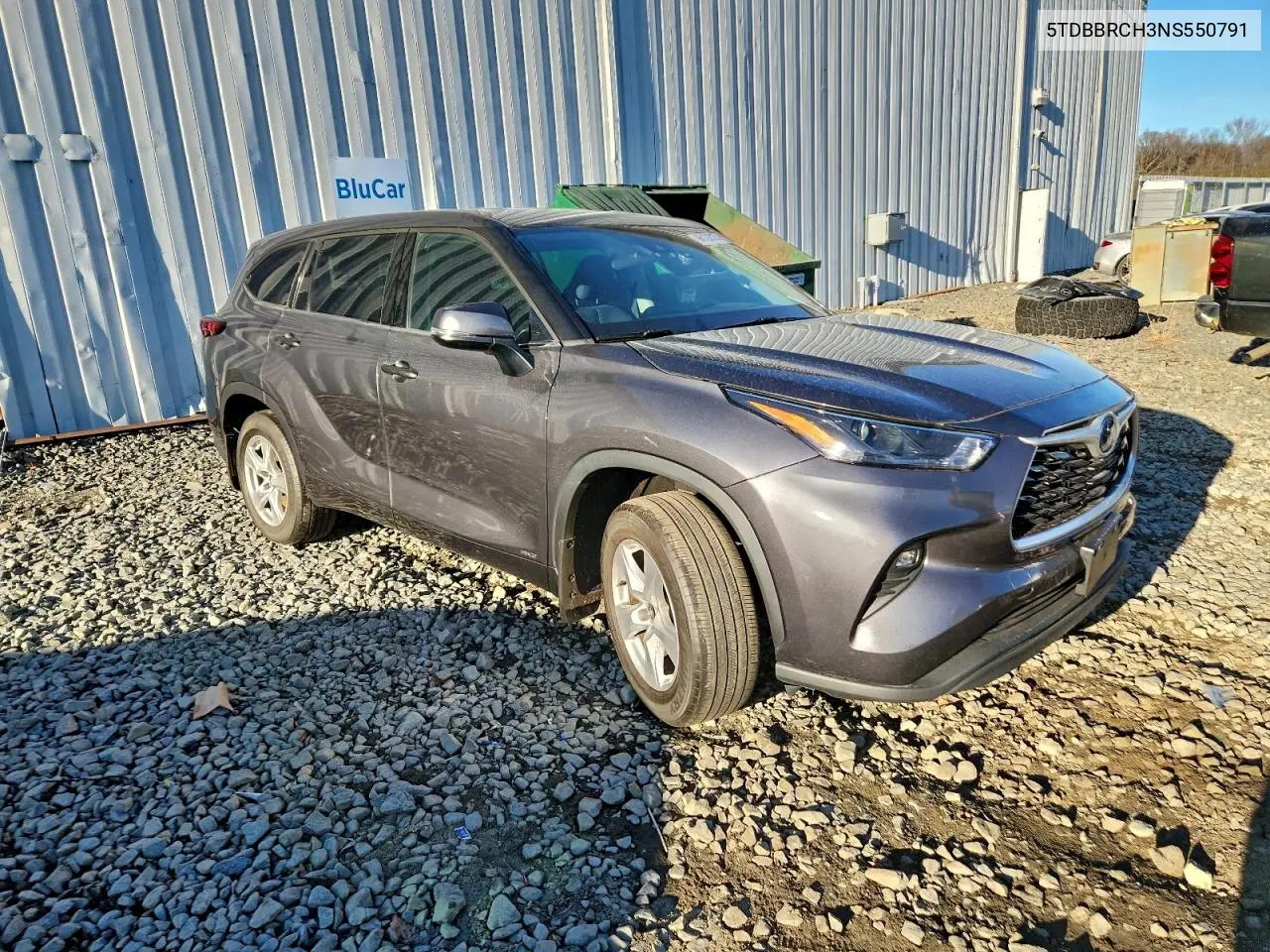 5TDBBRCH3NS550791 2022 Toyota Highlander Hybrid Le