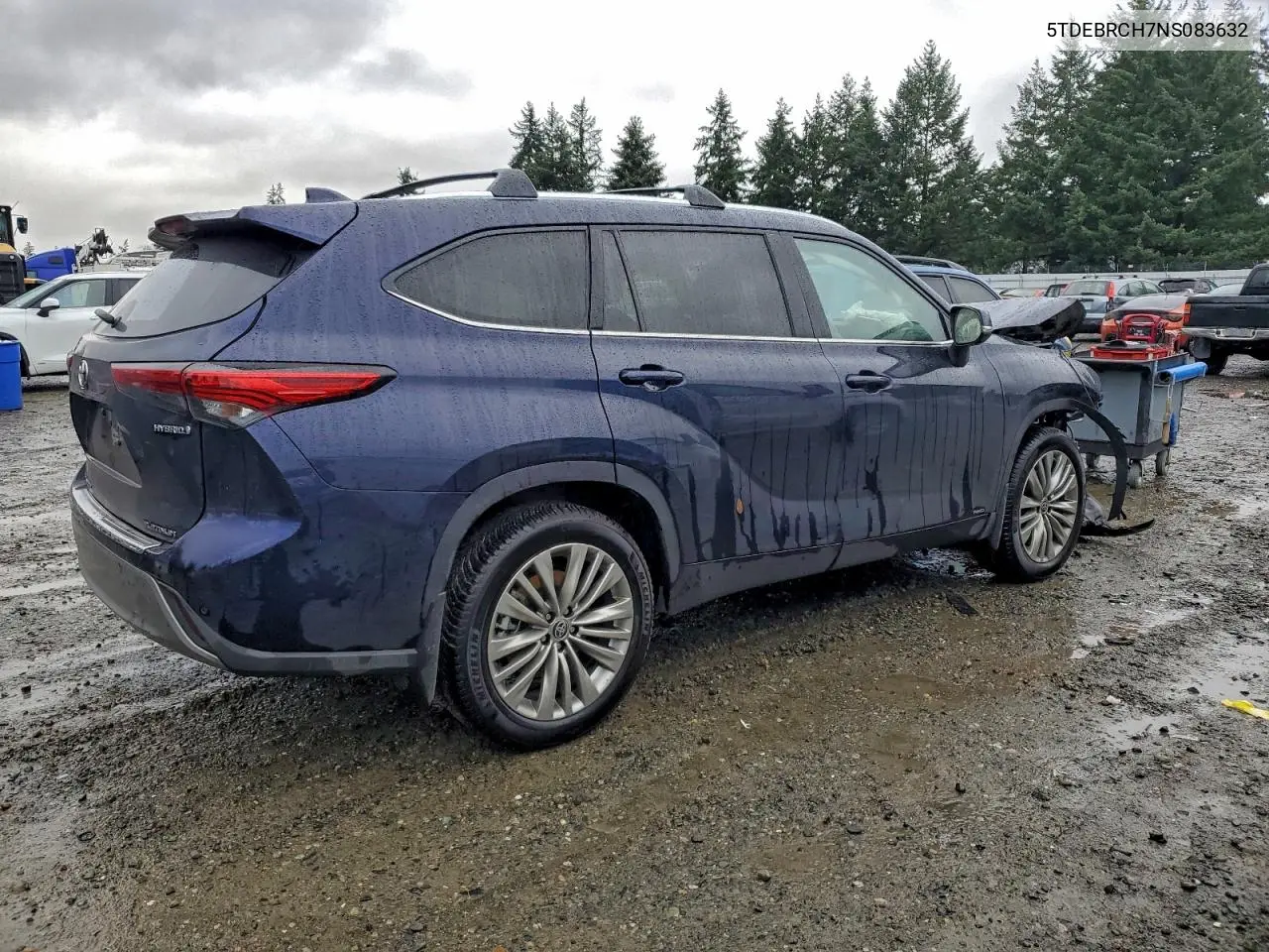 5TDEBRCH7NS083632 2022 Toyota Highlander Hybrid Platinum