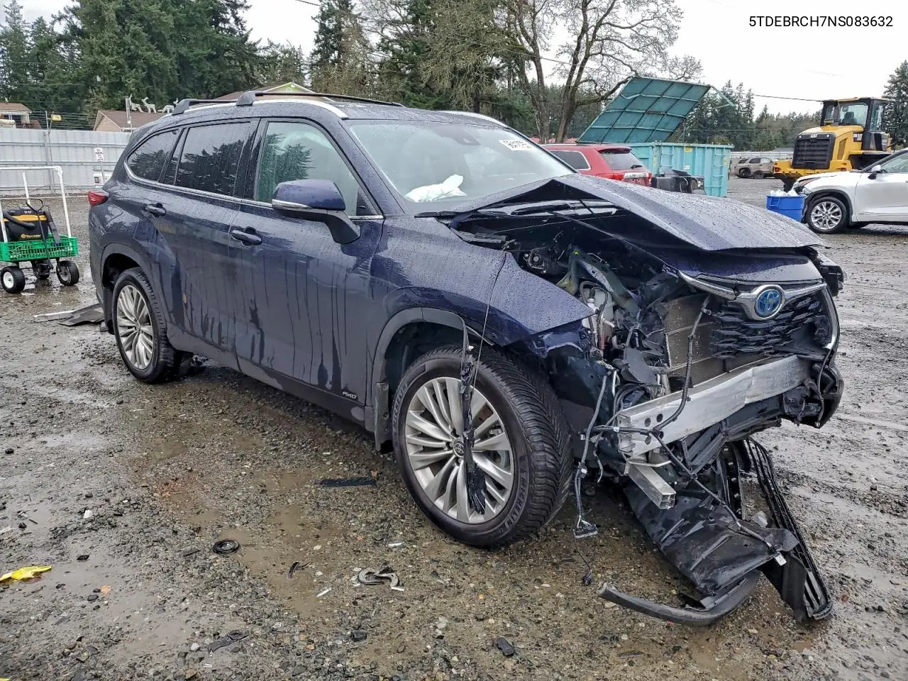 5TDEBRCH7NS083632 2022 Toyota Highlander Hybrid Platinum