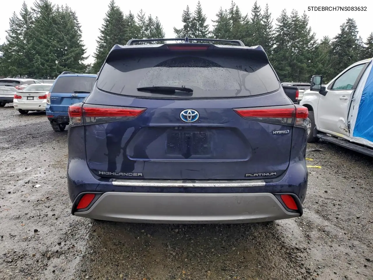 5TDEBRCH7NS083632 2022 Toyota Highlander Hybrid Platinum