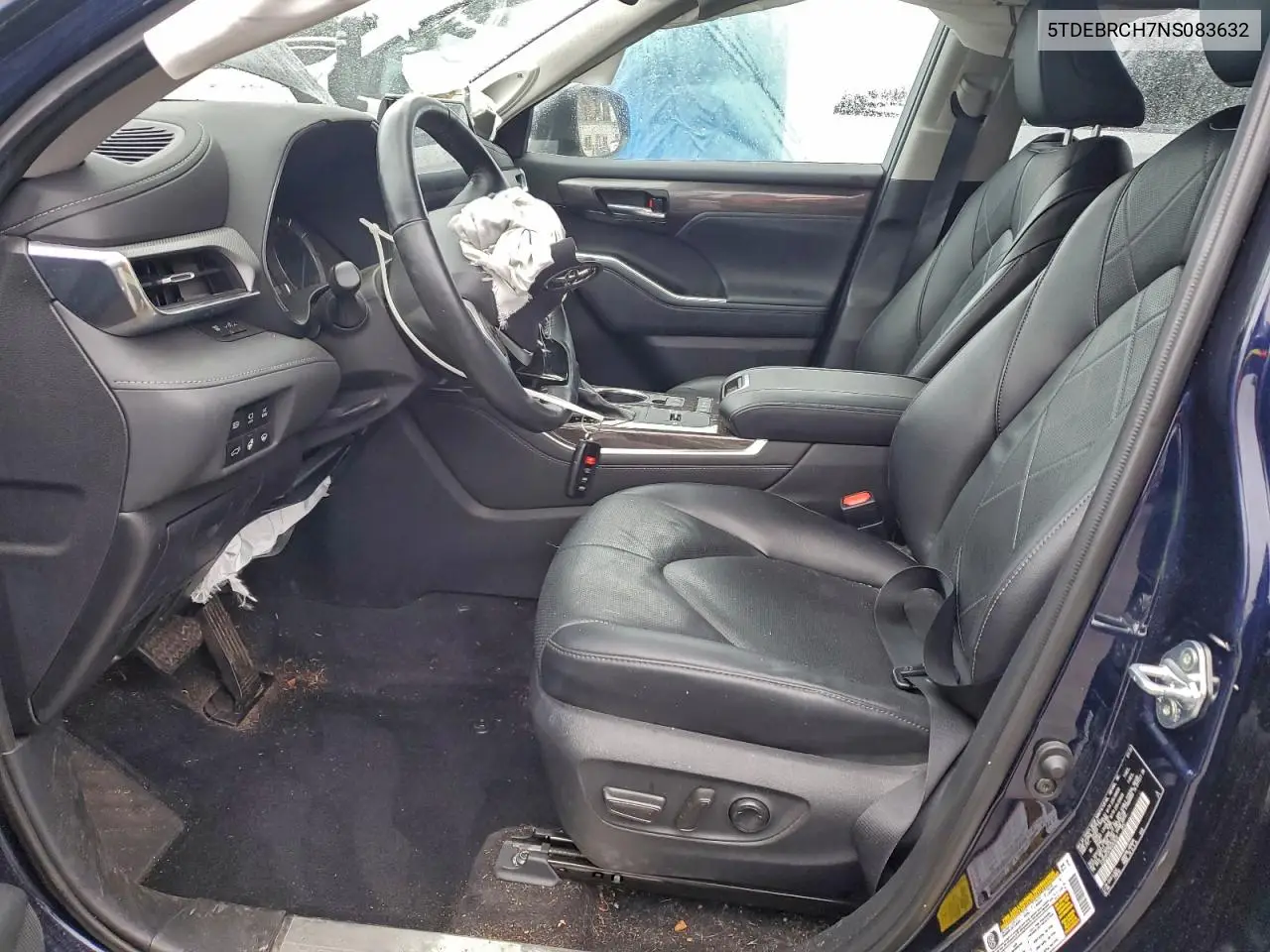 5TDEBRCH7NS083632 2022 Toyota Highlander Hybrid Platinum