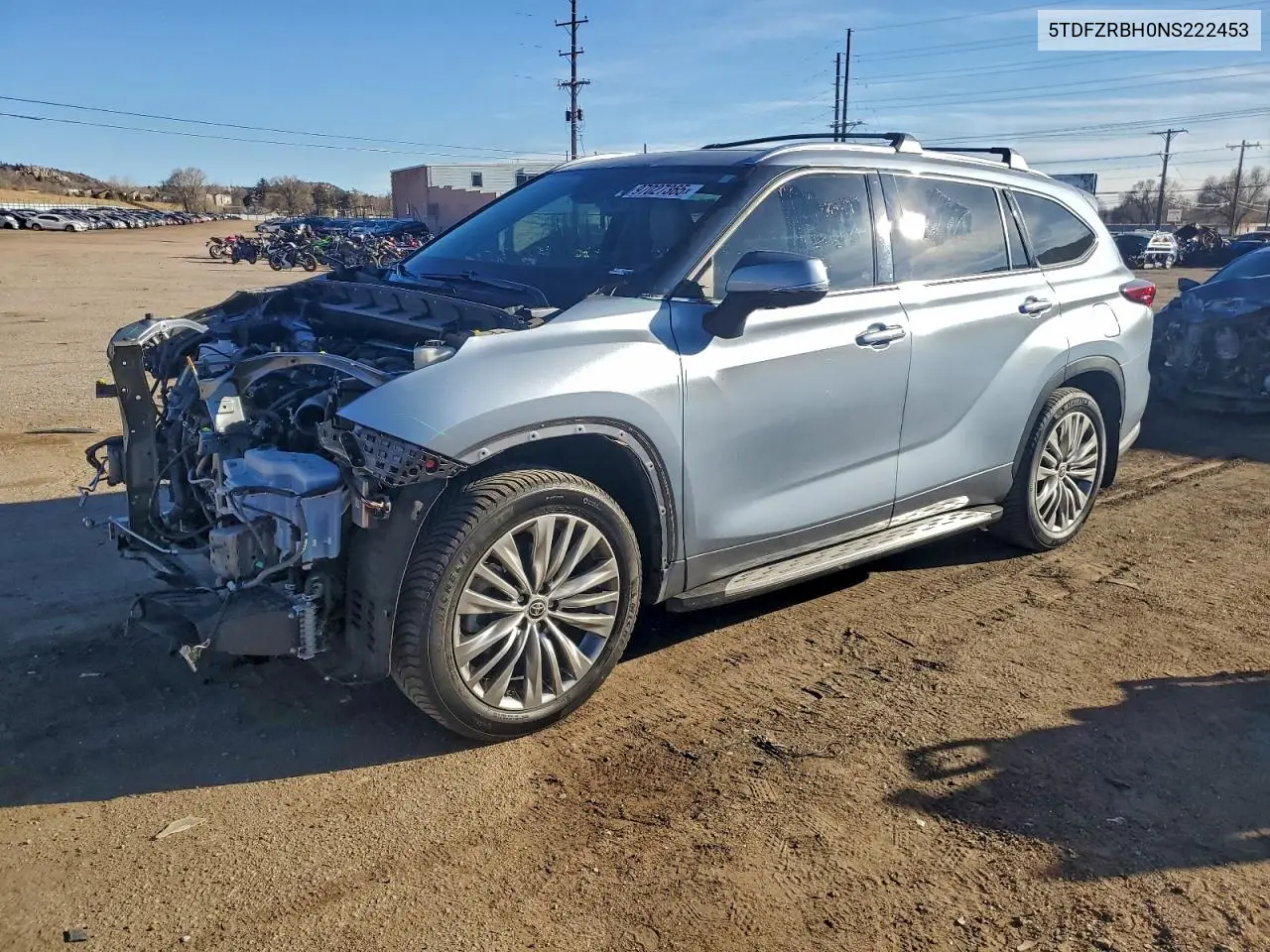 5TDFZRBH0NS222453 2022 Toyota Highlander Platinum