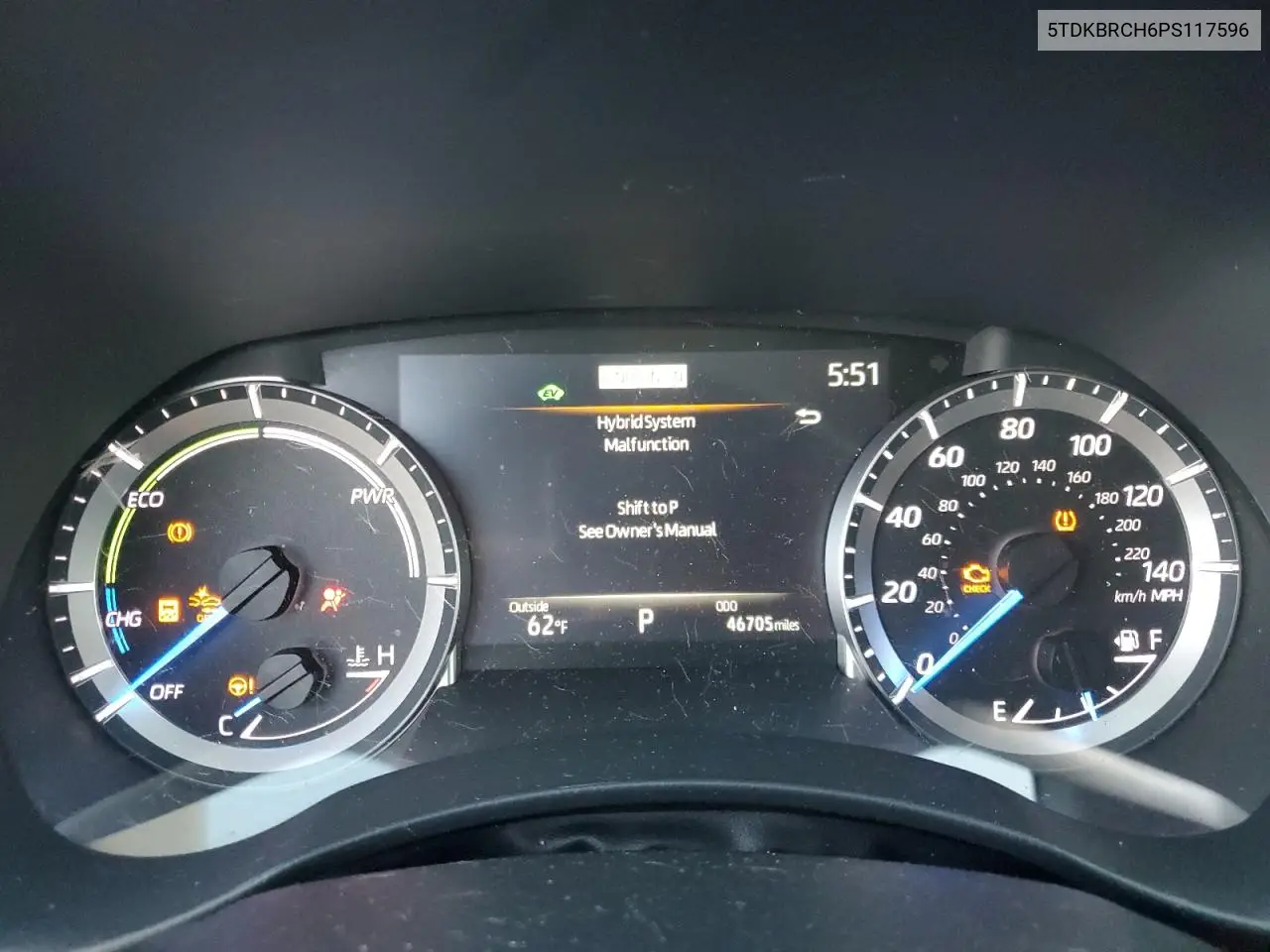 5TDKBRCH6PS117596 2023 Toyota Highlander Hybrid Xle