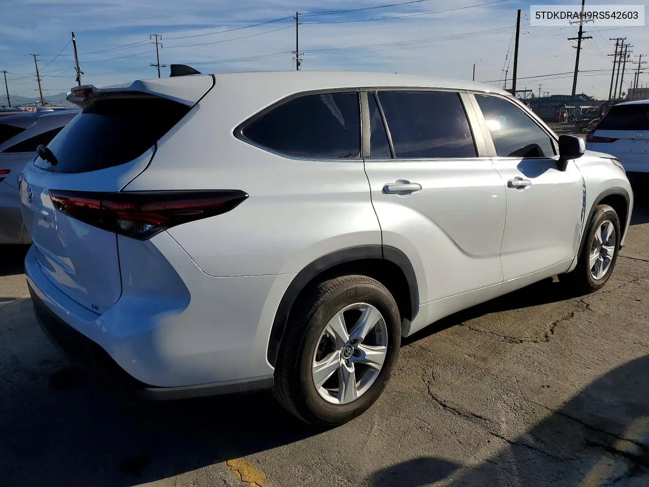 5TDKDRAH9RS542603 2024 Toyota Highlander Le