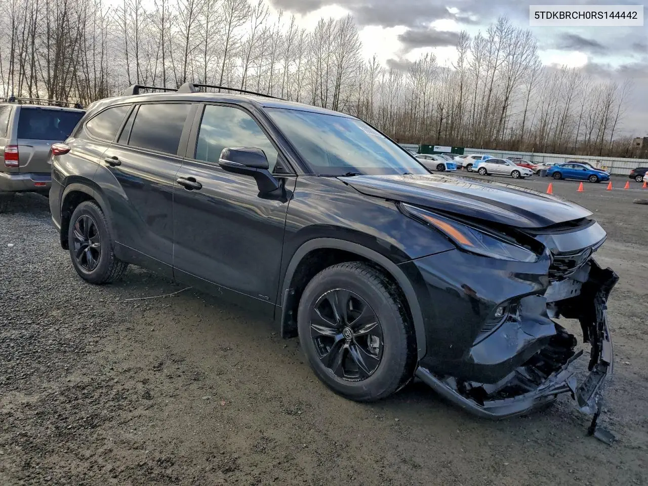 5TDKBRCH0RS144442 2024 Toyota Highlander Hybrid Xle
