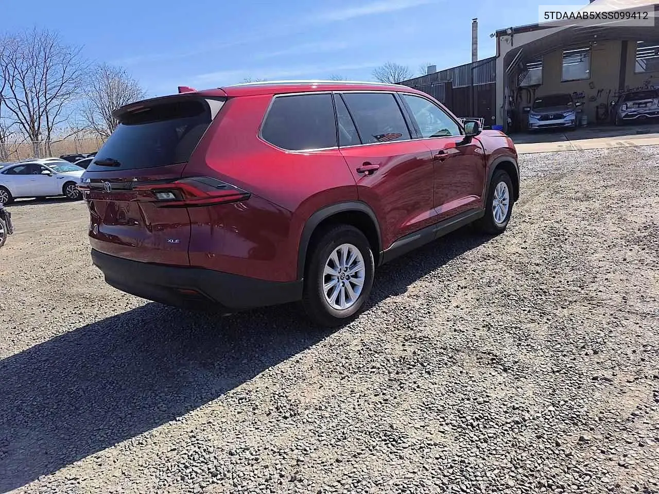 5TDAAAB5XSS099412 2025 Toyota Grand Highlander Xle