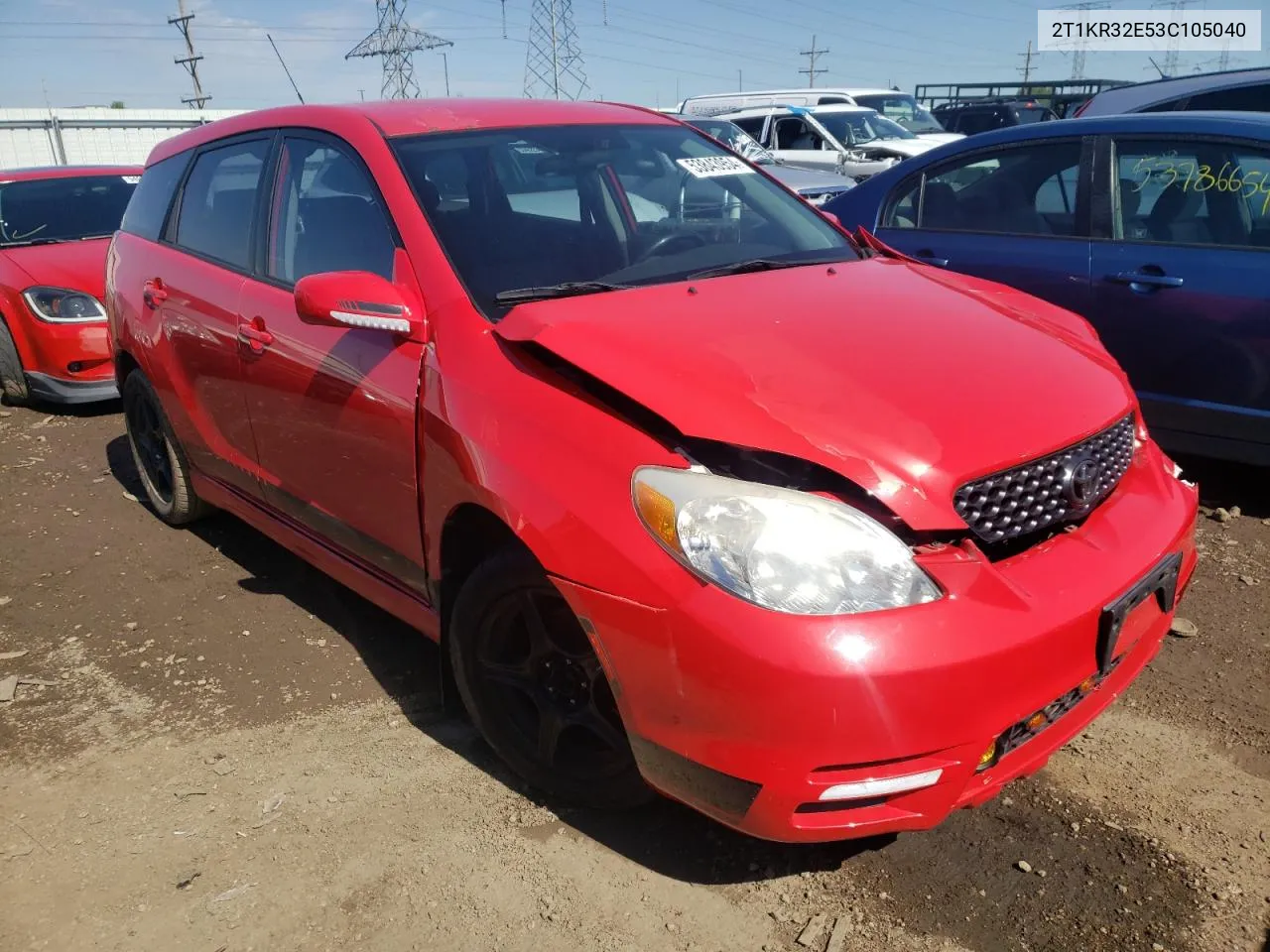 2003 Toyota Corolla Matrix Xr VIN: 2T1KR32E53C105040 Lot: 53843954