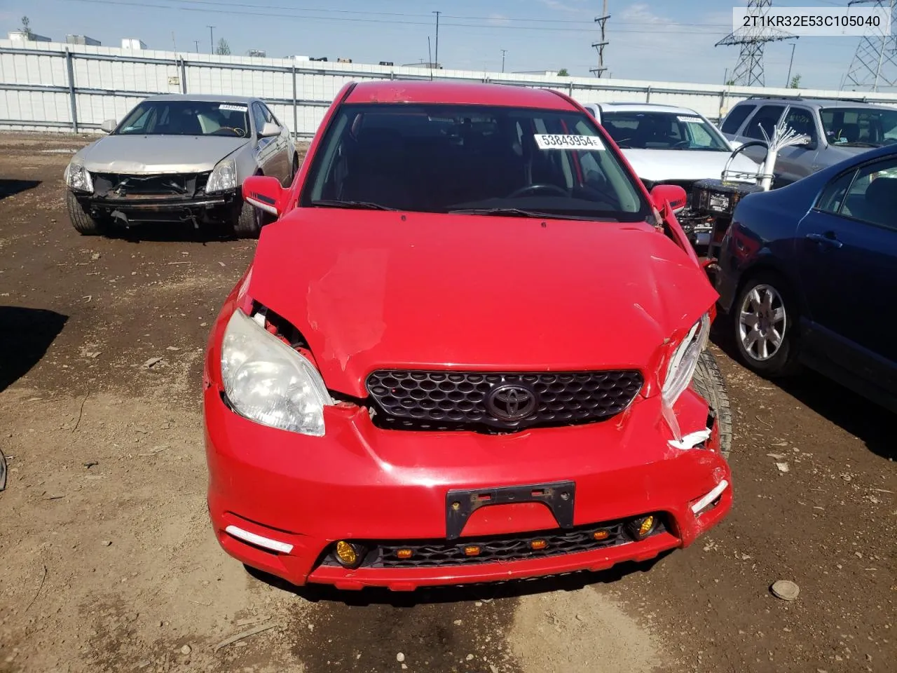 2003 Toyota Corolla Matrix Xr VIN: 2T1KR32E53C105040 Lot: 53843954