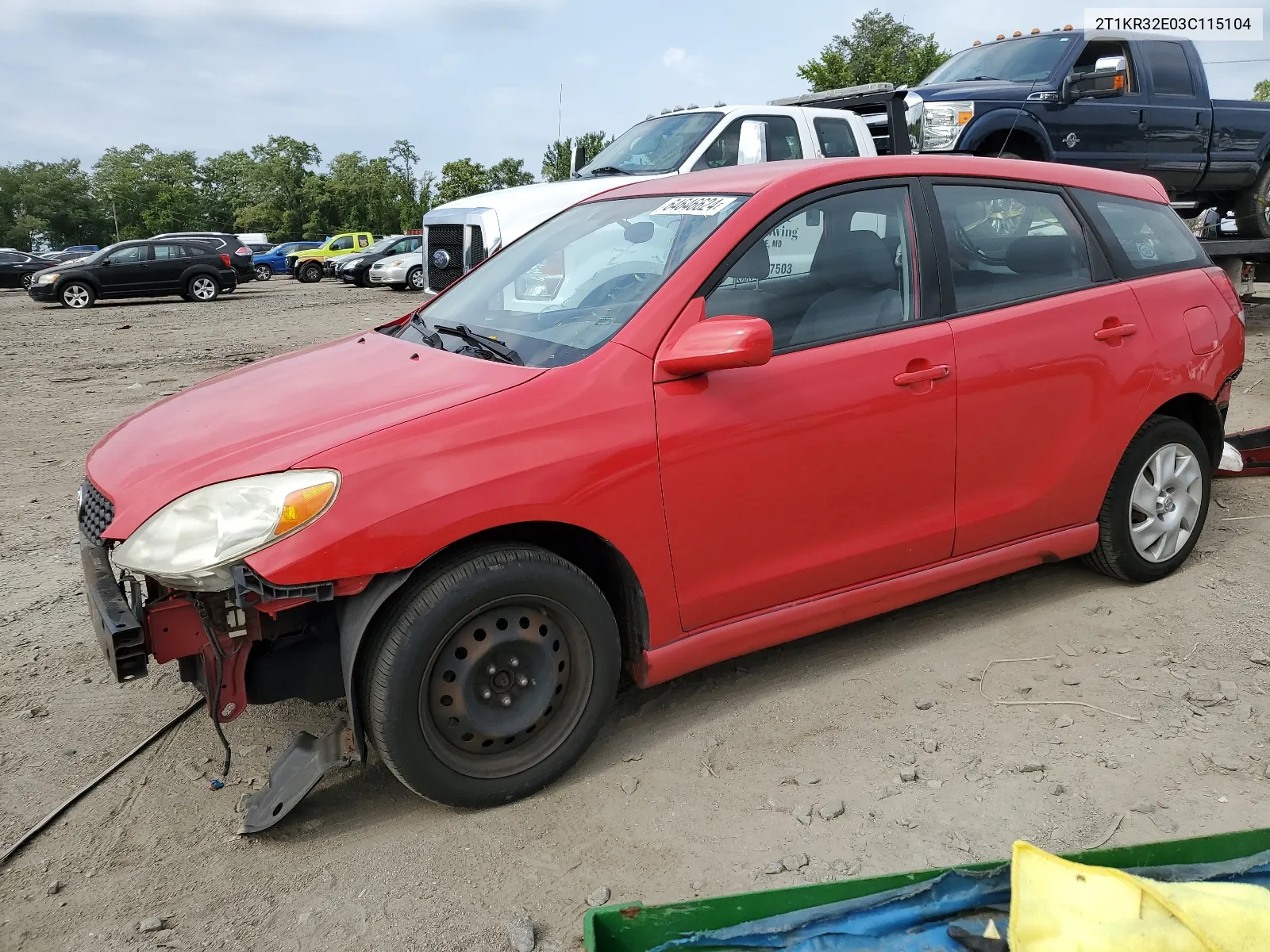 2003 Toyota Corolla Matrix Xr VIN: 2T1KR32E03C115104 Lot: 64646624