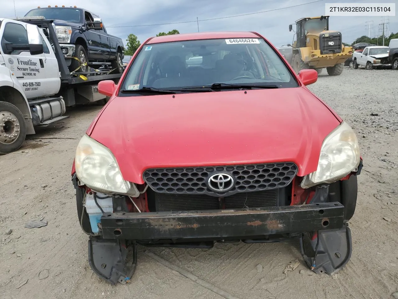 2003 Toyota Corolla Matrix Xr VIN: 2T1KR32E03C115104 Lot: 64646624