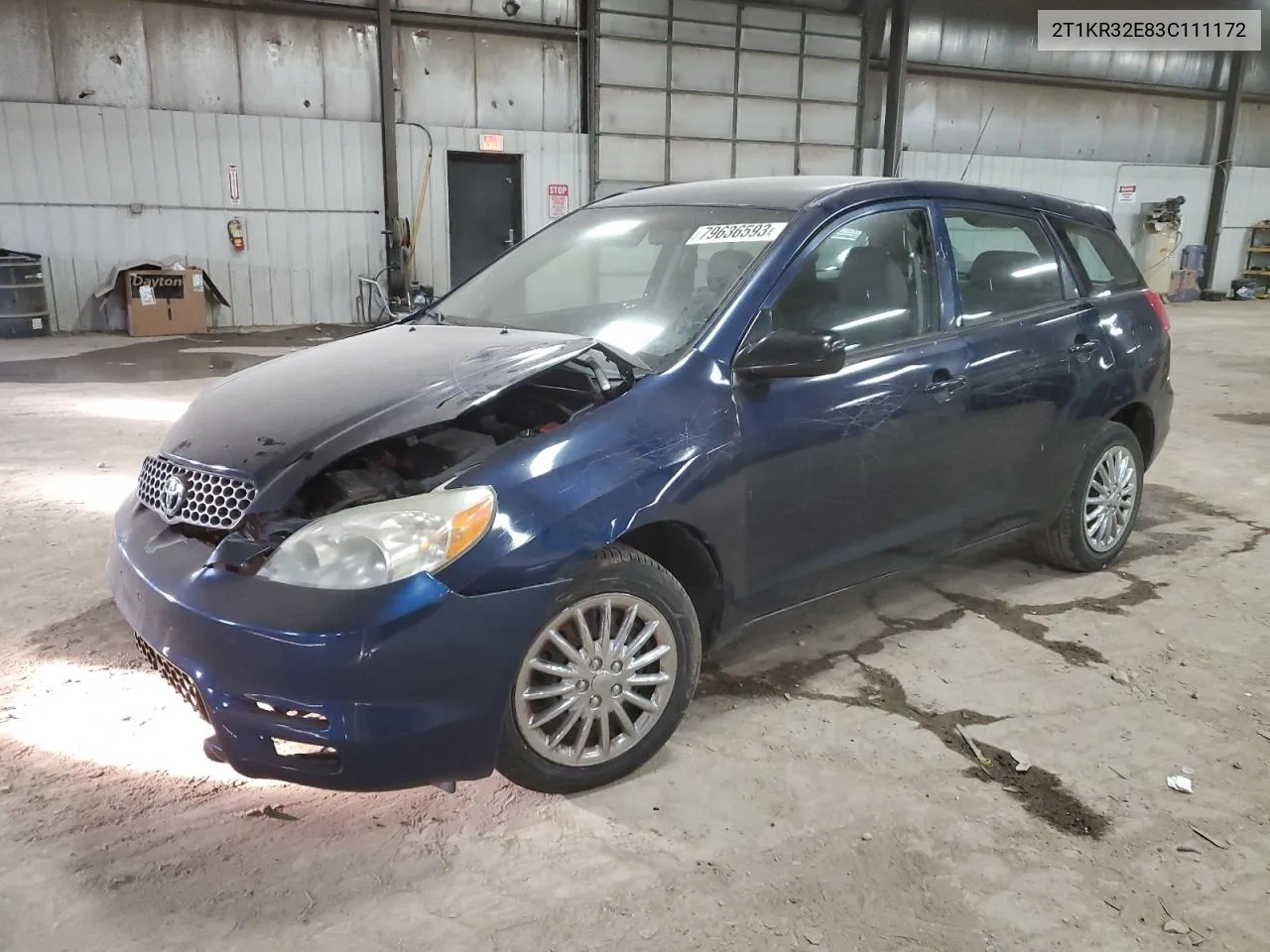 2003 Toyota Corolla Matrix Xr VIN: 2T1KR32E83C111172 Lot: 79636593