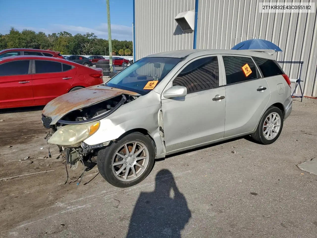 2T1KR32E43C055182 2003 Toyota Corolla Matrix Xr