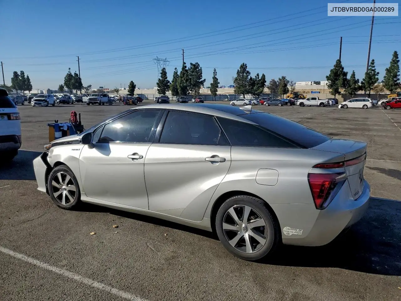 JTDBVRBD0GA000289 2016 Toyota Mirai