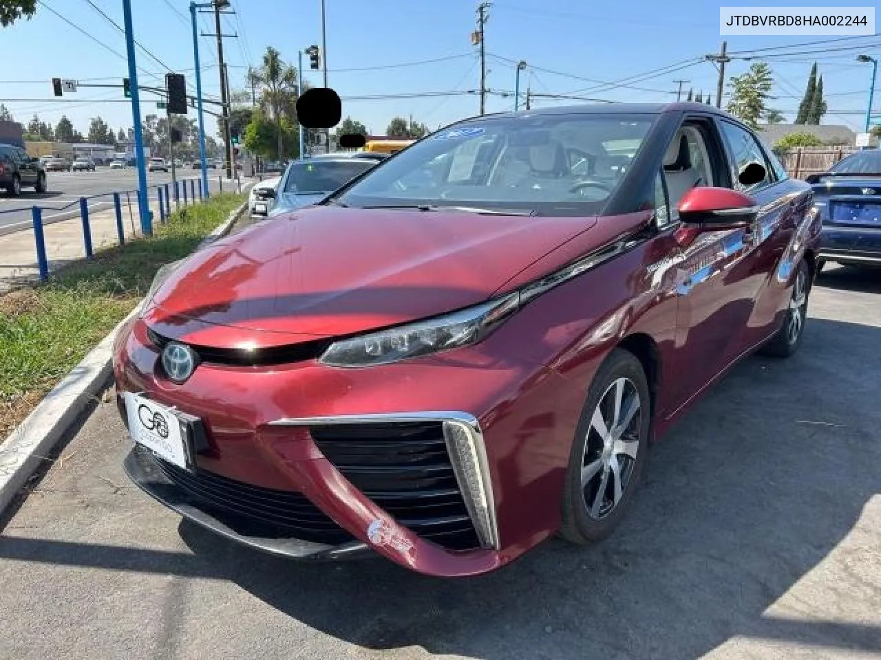 JTDBVRBD8HA002244 2017 Toyota Mirai