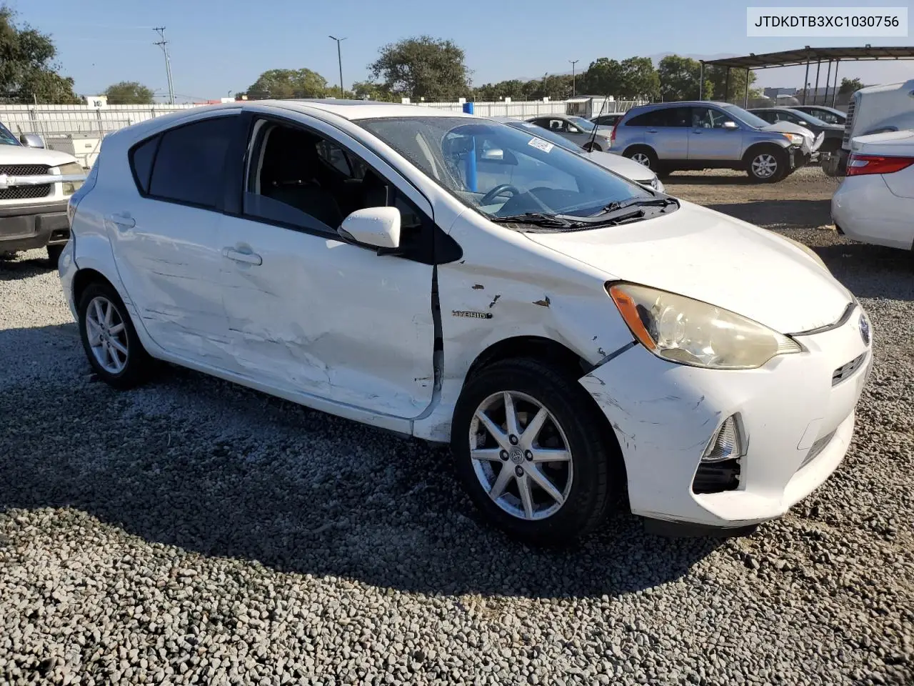 JTDKDTB3XC1030756 2012 Toyota Prius C