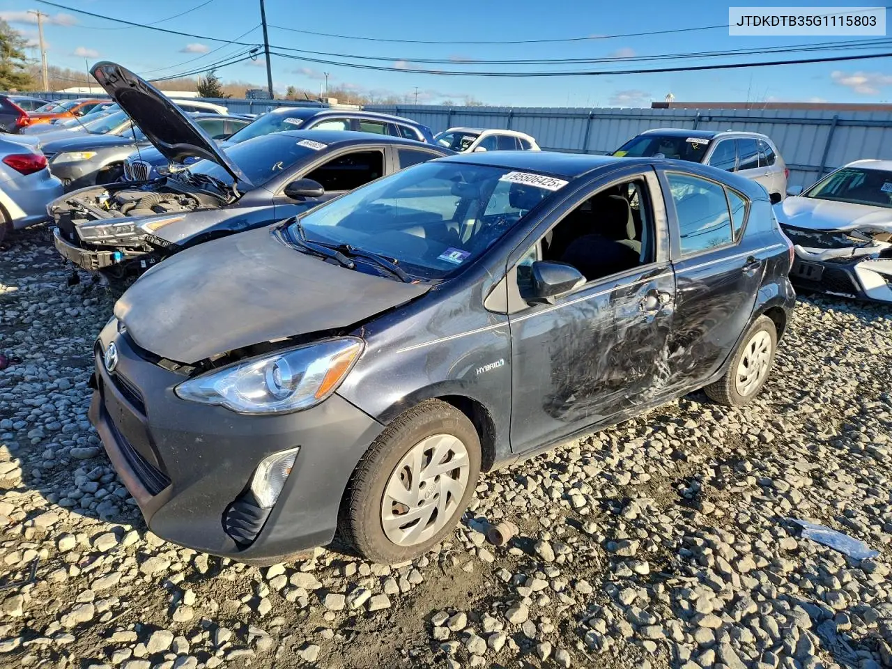 JTDKDTB35G1115803 2016 Toyota Prius C