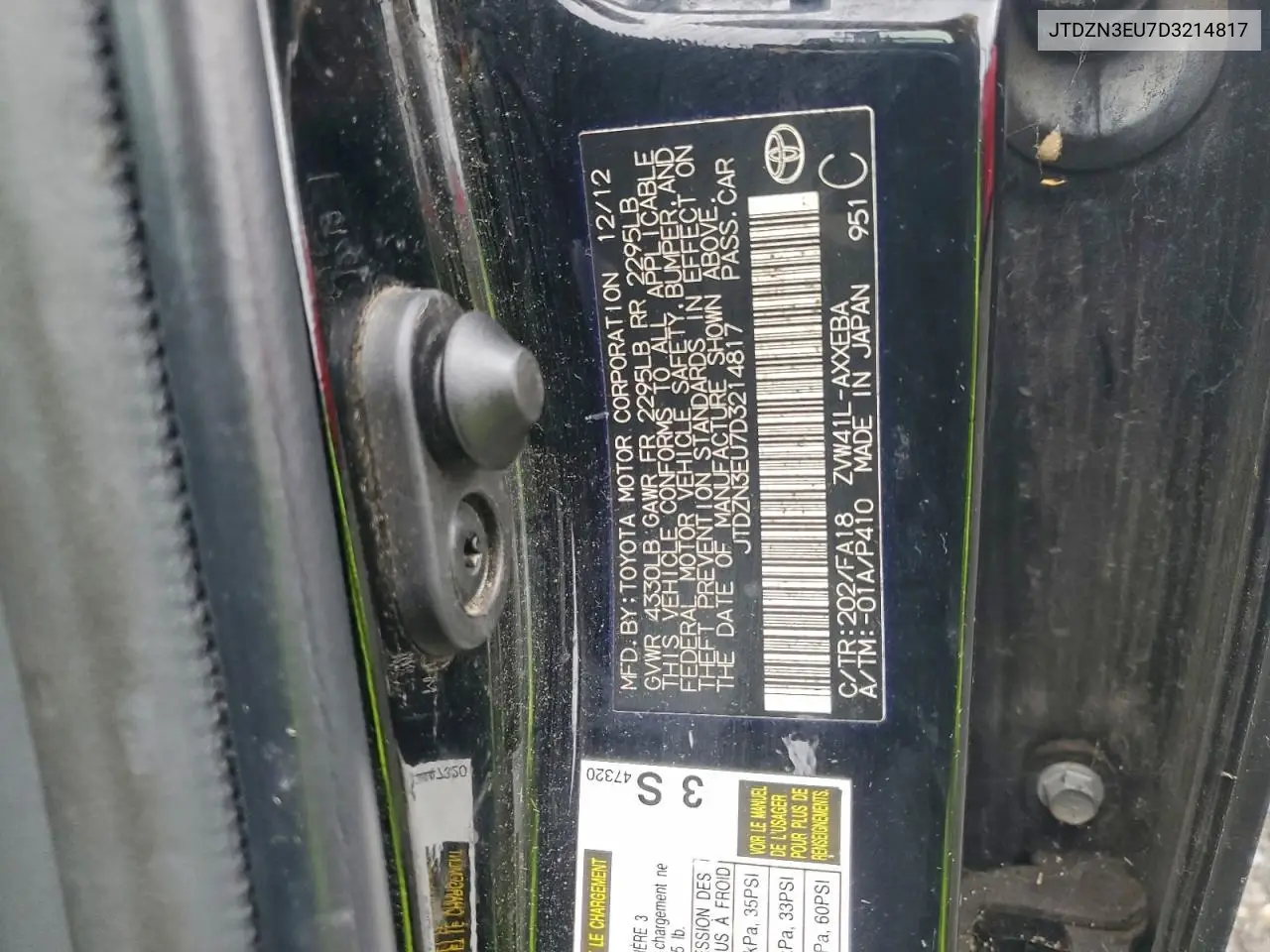JTDZN3EU7D3214817 2013 Toyota Prius V