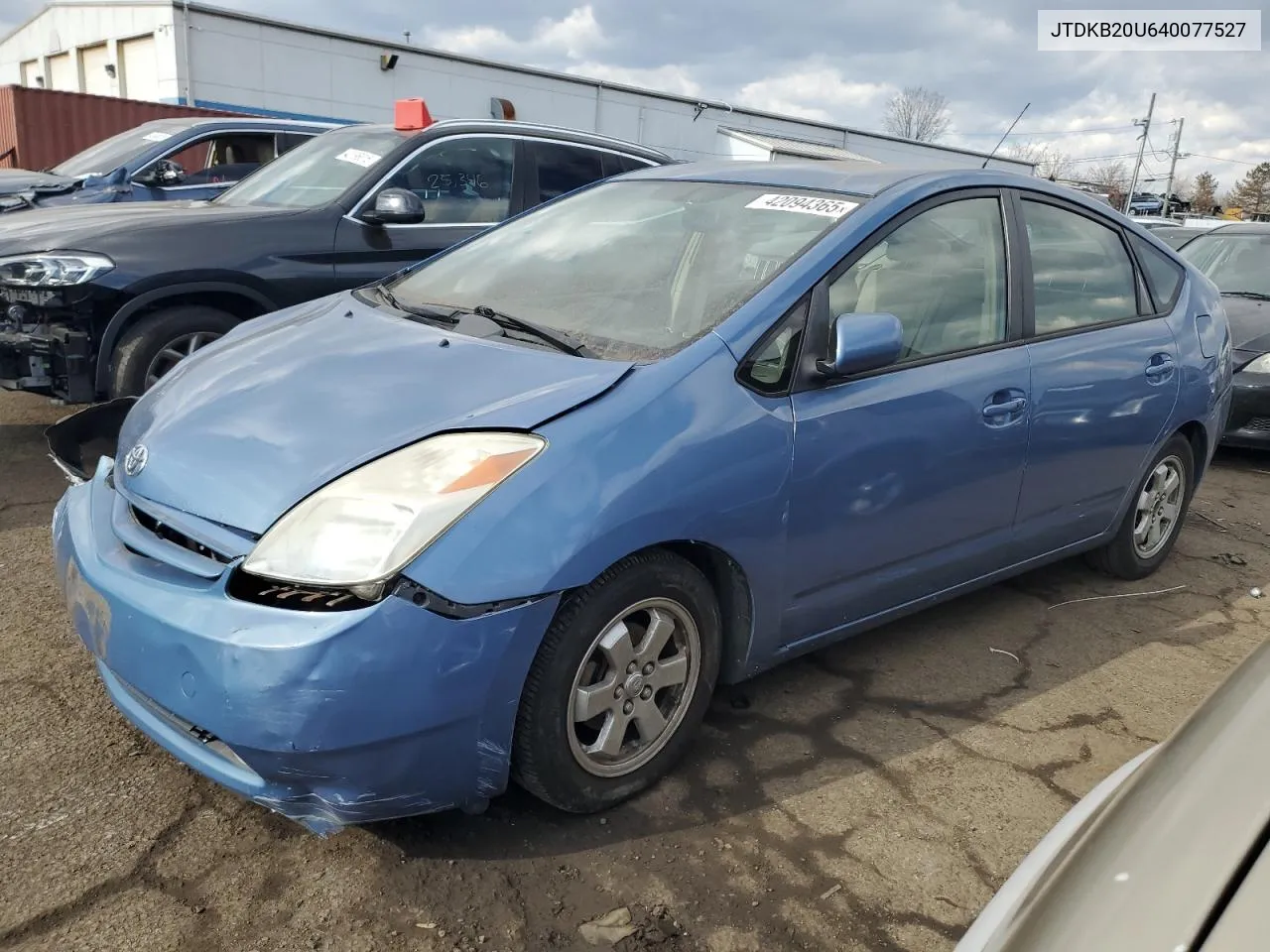 2004 Toyota Prius VIN: JTDKB20U640077527 Lot: 42094365
