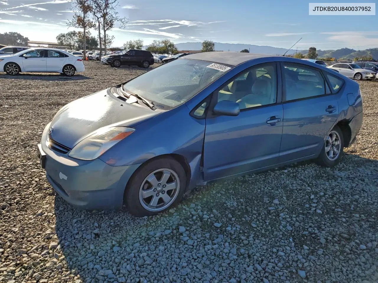 JTDKB20U840037952 2004 Toyota Prius