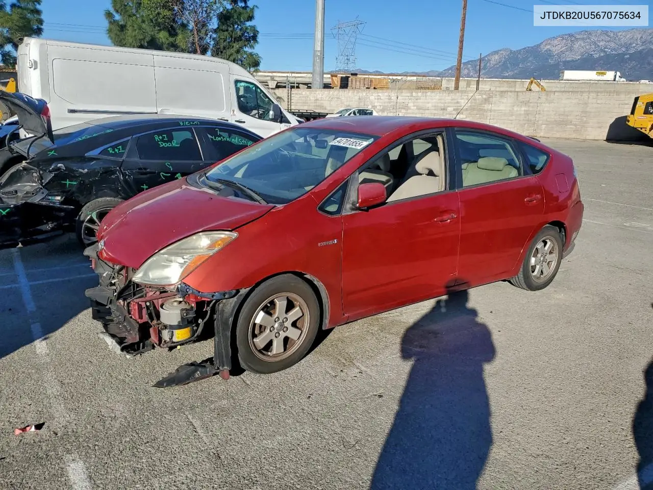 JTDKB20U567075634 2006 Toyota Prius