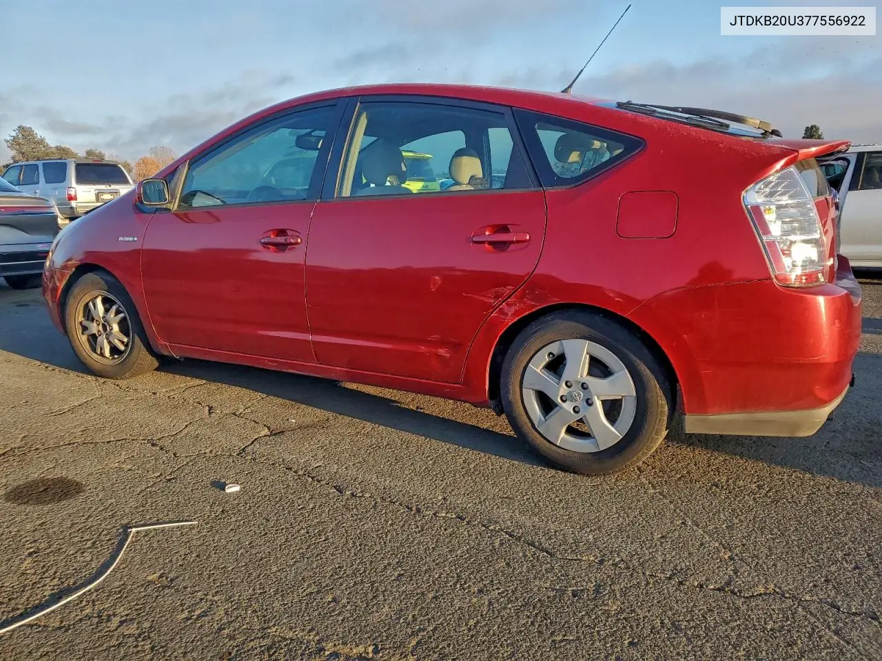 JTDKB20U377556922 2007 Toyota Prius