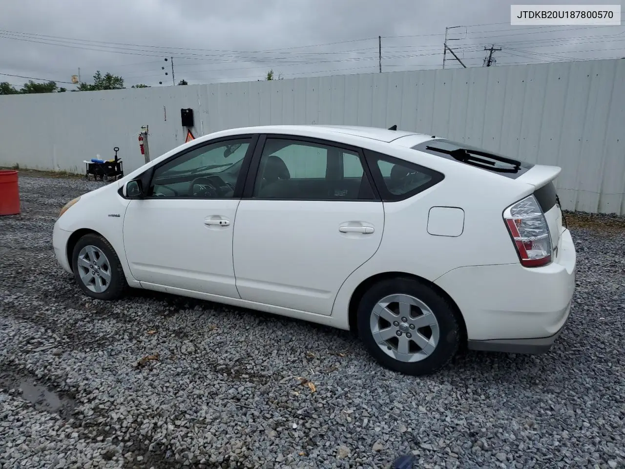 2008 Toyota Prius VIN: JTDKB20U187800570 Lot: 57751825