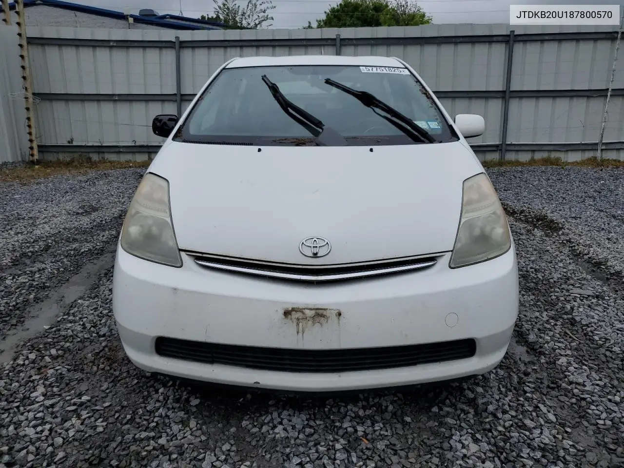 2008 Toyota Prius VIN: JTDKB20U187800570 Lot: 57751825