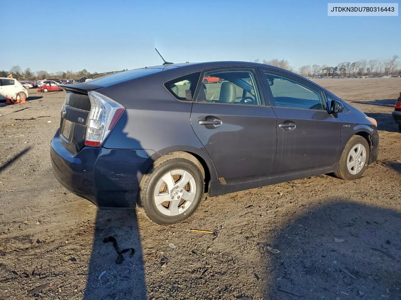 JTDKN3DU7B0316443 2011 Toyota Prius