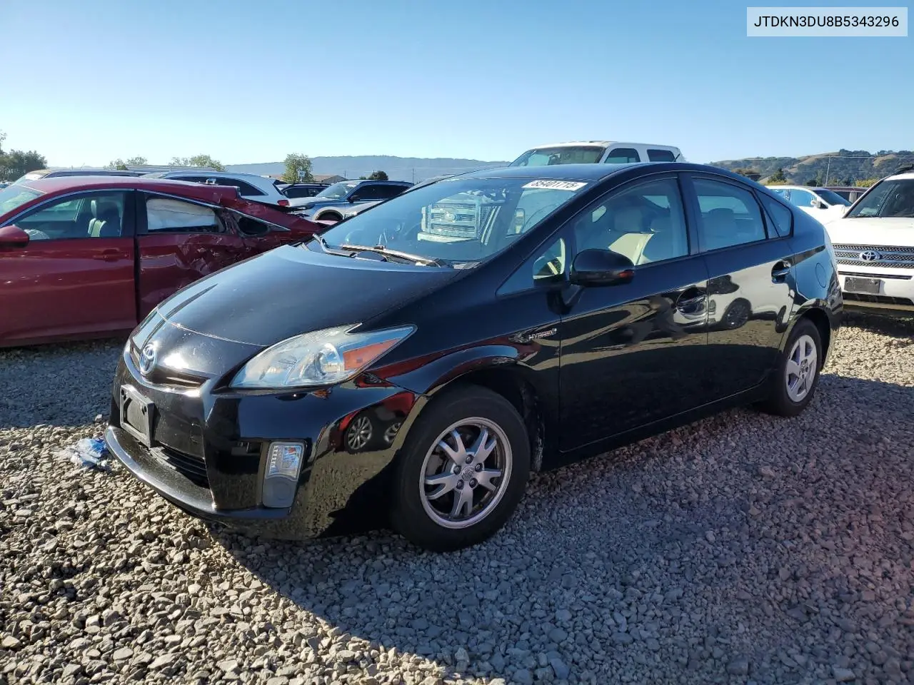 JTDKN3DU8B5343296 2011 Toyota Prius
