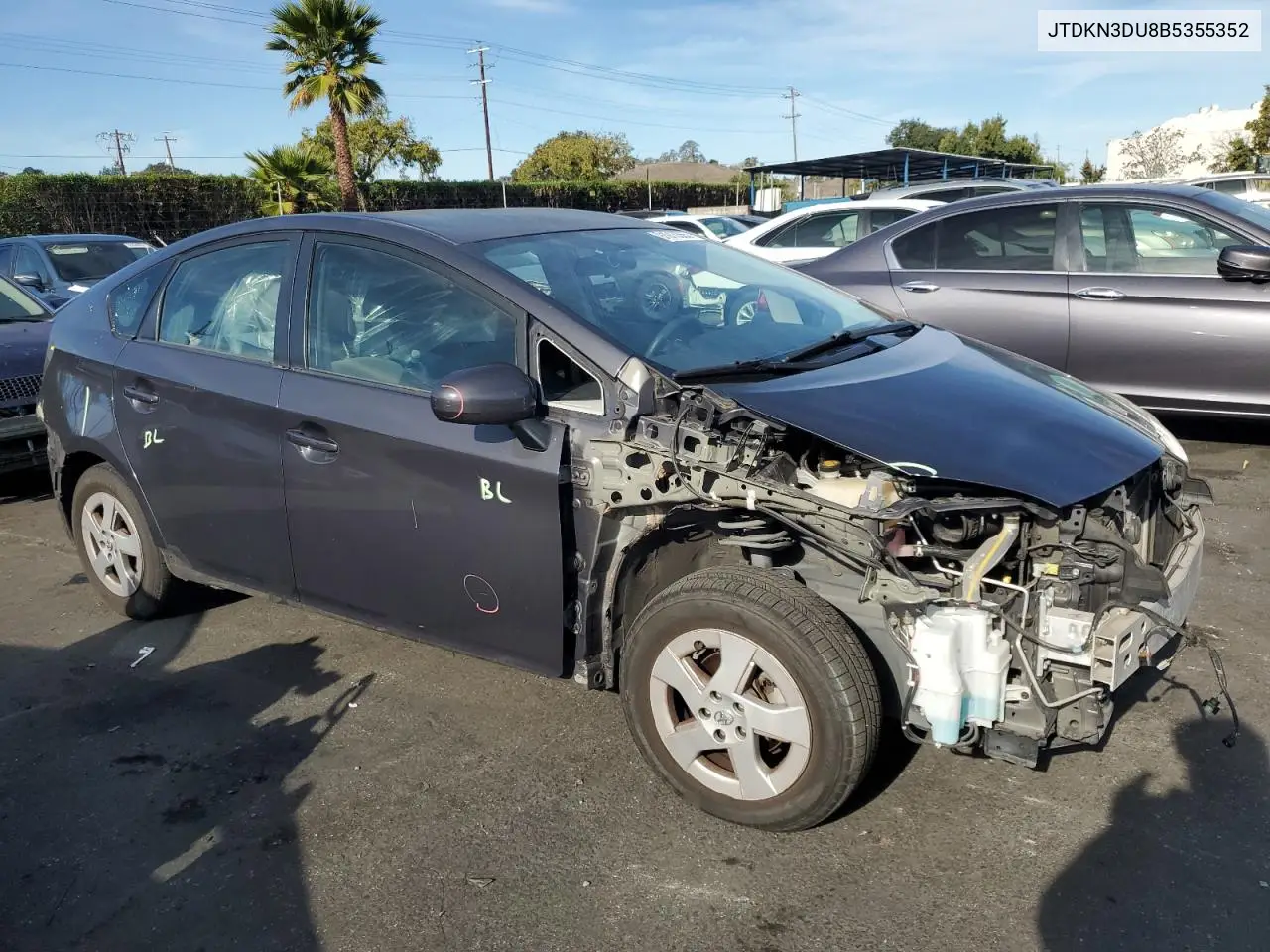 JTDKN3DU8B5355352 2011 Toyota Prius