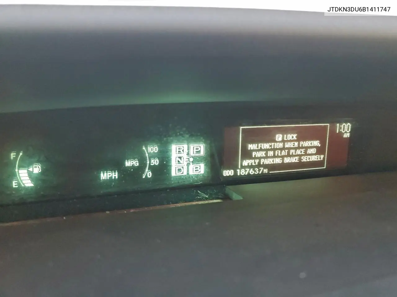 JTDKN3DU6B1411747 2011 Toyota Prius