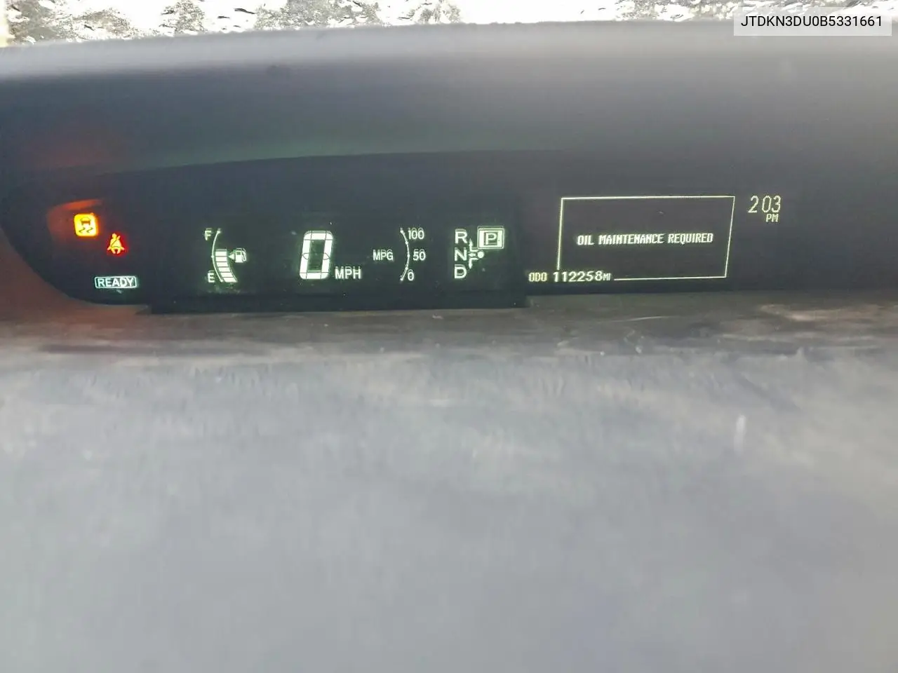 JTDKN3DU0B5331661 2011 Toyota Prius