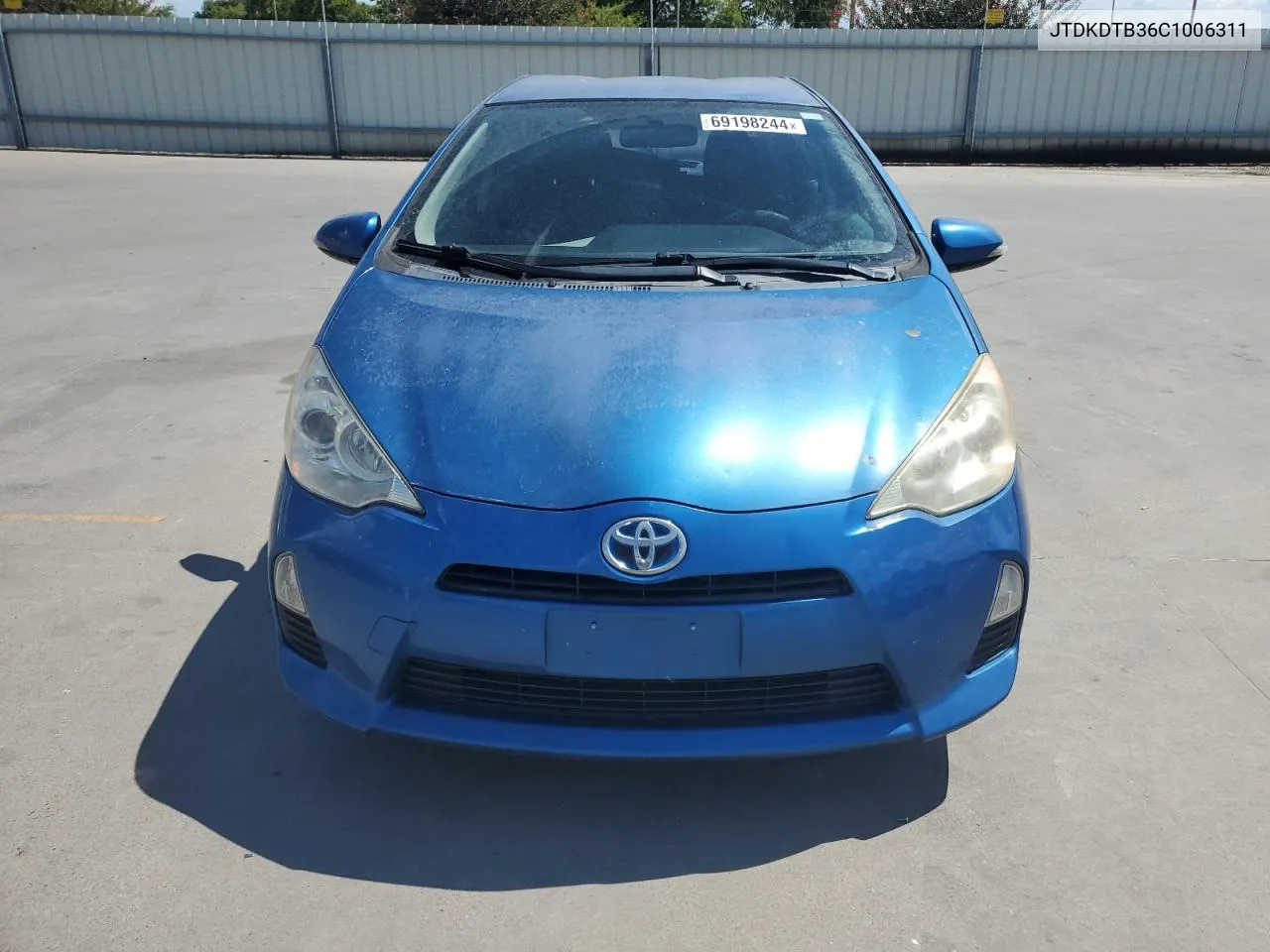 2012 Toyota Prius C VIN: JTDKDTB36C1006311 Lot: 69198244