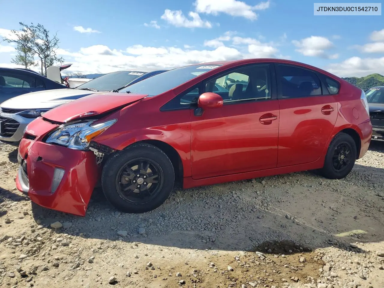 JTDKN3DU0C1542710 2012 Toyota Prius Two