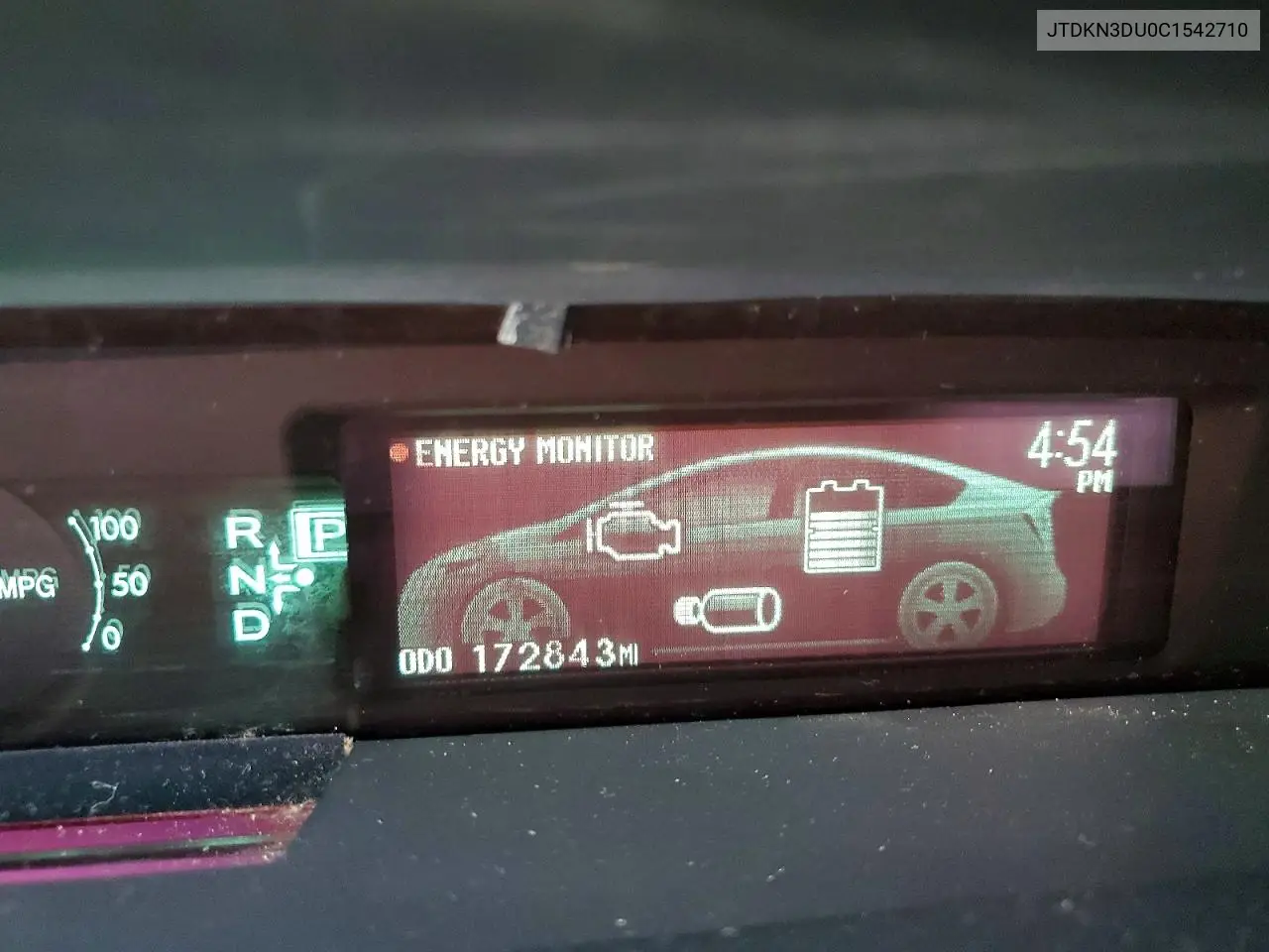 JTDKN3DU0C1542710 2012 Toyota Prius Two